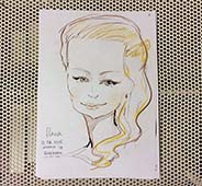 Рисунок Даши цветными мелками, шаржист Михаил Шабалин, шаржист Мишель