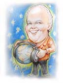 шарж наушники для земного шара