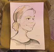 Шарж акварелью и маркерами на свадьбе шаржист Михаил Шабалин Мишель