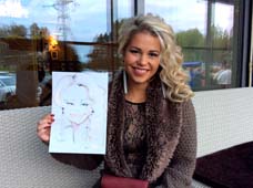 шарж на Юлю в Дроздах